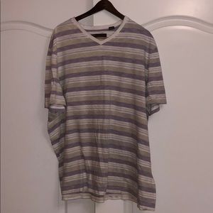 Men’s Purple, Sage, & White striped t shirt